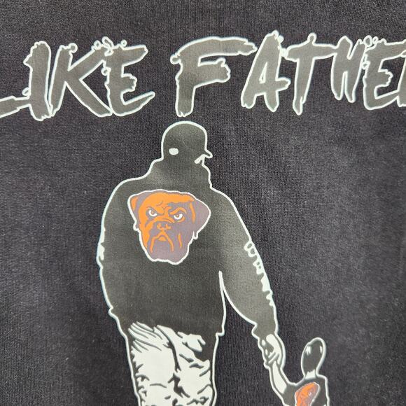 NWT Celebrity Style Cleveland Browns "Like Father Like Son" Black Hoodie Men's S - Picture 8 of 10